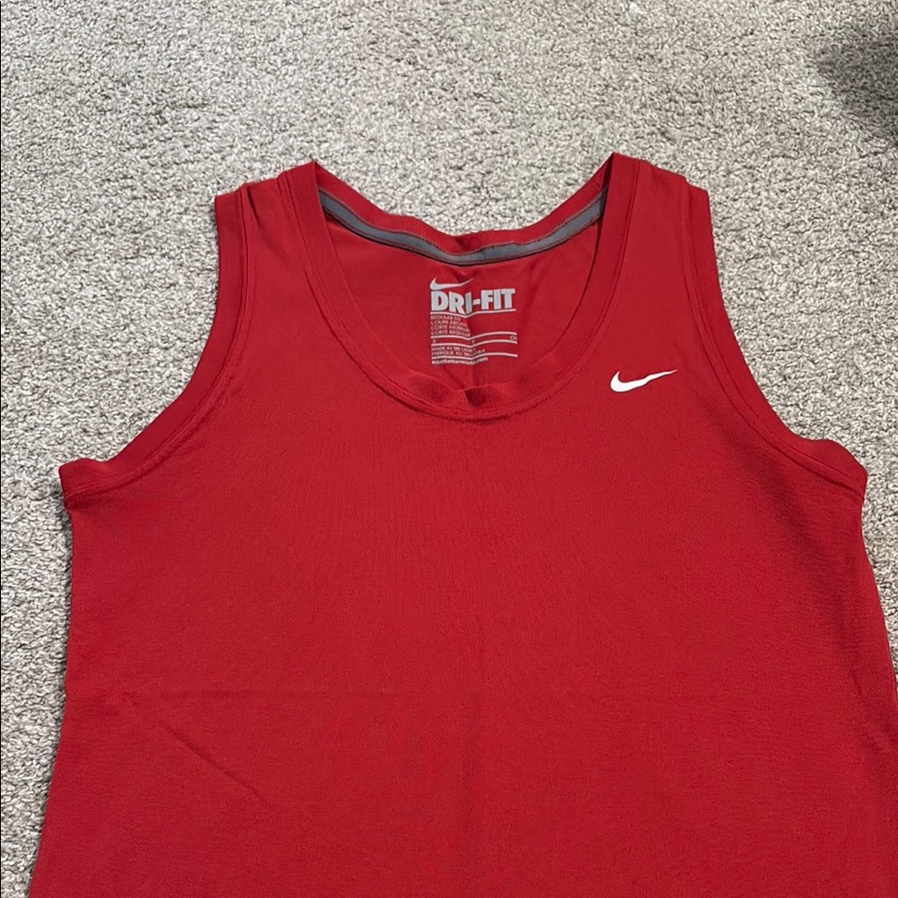 Nike Red Performance Tank Top - Picture 2 of 3
